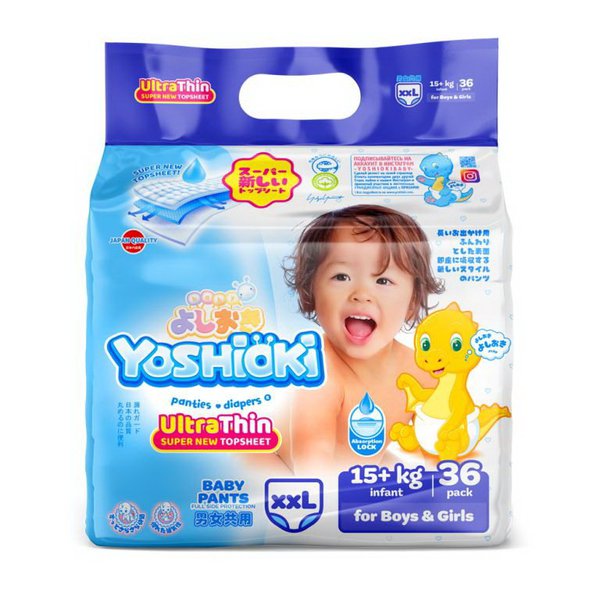 Трусики-подгузники Yoshioki Ultra-Thin XXL 15+ кг 36 шт