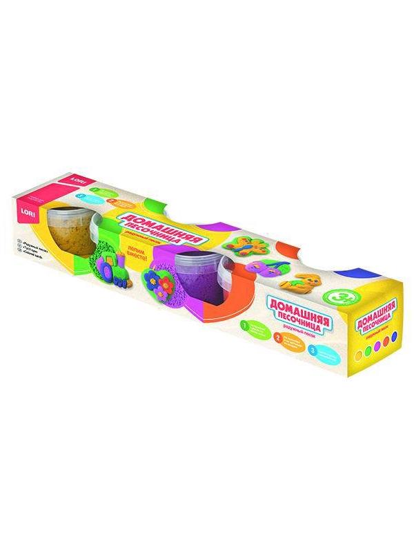 Песок радужный. Набор из 5 цветов по 140 гр, формочка