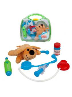 Игровой набор ABtoys Маленький доктор. Скорая помощь для животных с чемоданчиком и плюшевой собачкой