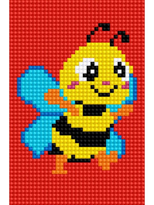 Набор для творчества Рыжий кот Алмазная мозаика ПЧЕЛКА, с подрамником с полным заполнением 10*15см