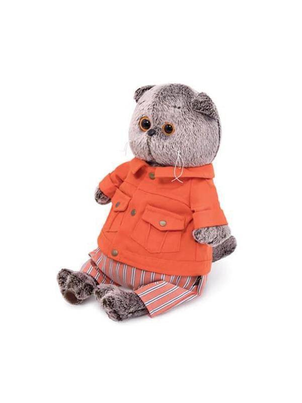 Мягкая игрушка BUDI BASA Кот Басик в оранжевой куртке и штанах 19 см