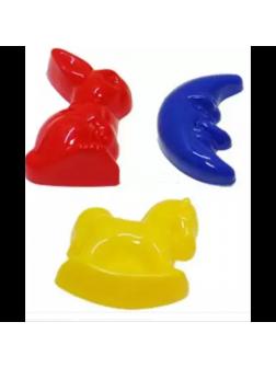 Формочки (Заяц, лошадка, месяц) 12,5х9х7,2 см.