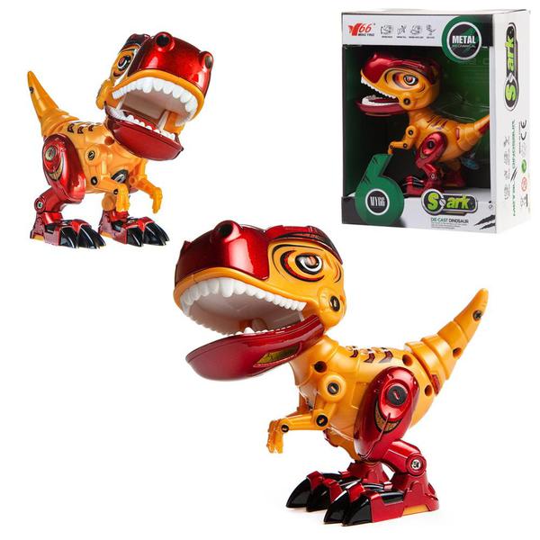 Фигурка Junfa Динозаврик, световые и звуковые эффекты, с металлическими элементами, 3 вида