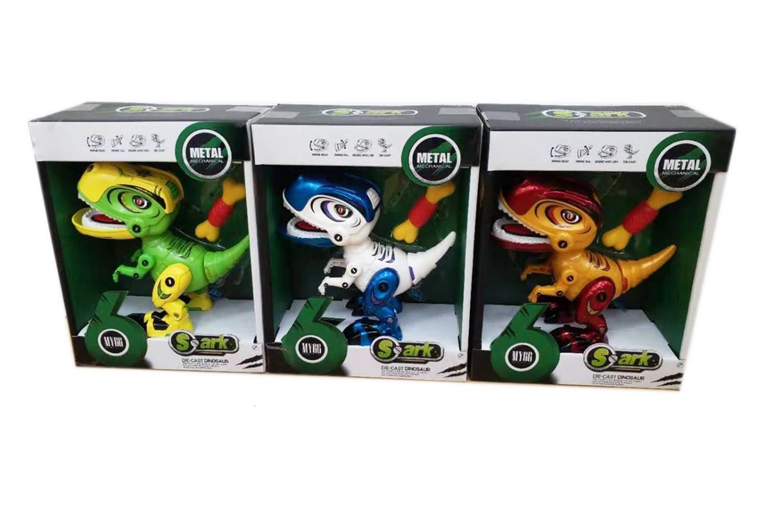 Фигурка Junfa Динозаврик, световые и звуковые эффекты, с металлическими элементами, 3 вида
