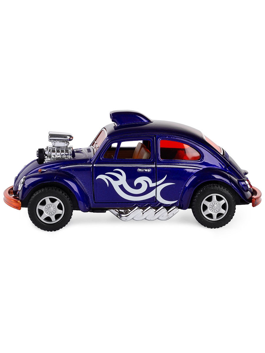 Металлическая машинка Kinsmart 1:32 «Volkswagen Beetle Custom Dragracer» KT5405D инерционная / Микс