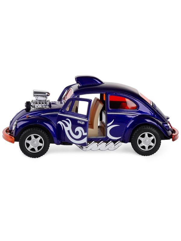 Металлическая машинка Kinsmart 1:32 «Volkswagen Beetle Custom Dragracer» KT5405D инерционная / Микс