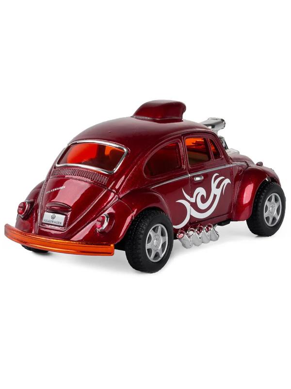 Металлическая машинка Kinsmart 1:32 «Volkswagen Beetle Custom Dragracer» KT5405D инерционная / Микс