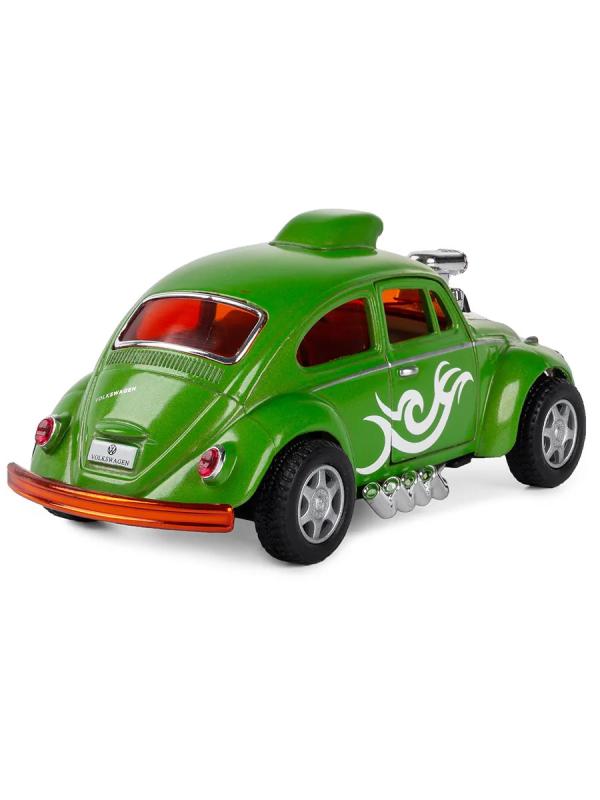 Металлическая машинка Kinsmart 1:32 «Volkswagen Beetle Custom Dragracer» KT5405D инерционная / Микс