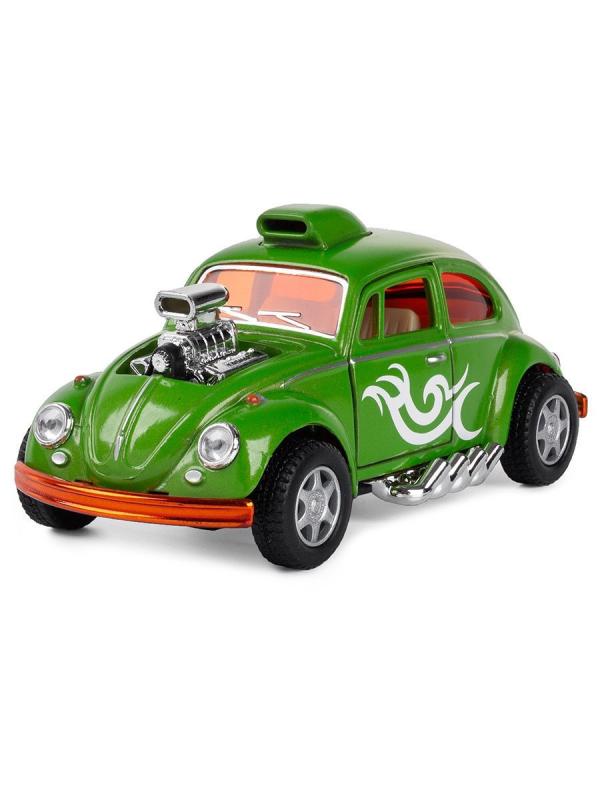 Металлическая машинка Kinsmart 1:32 «Volkswagen Beetle Custom Dragracer» KT5405D инерционная / Микс