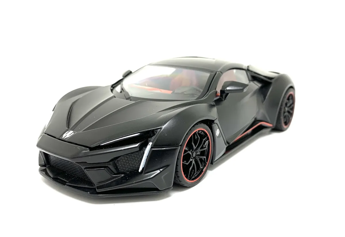 Металлическая машинка 1:24 «Lykan Hypersport» 53522-19, инерционная, свет и звук / Черный