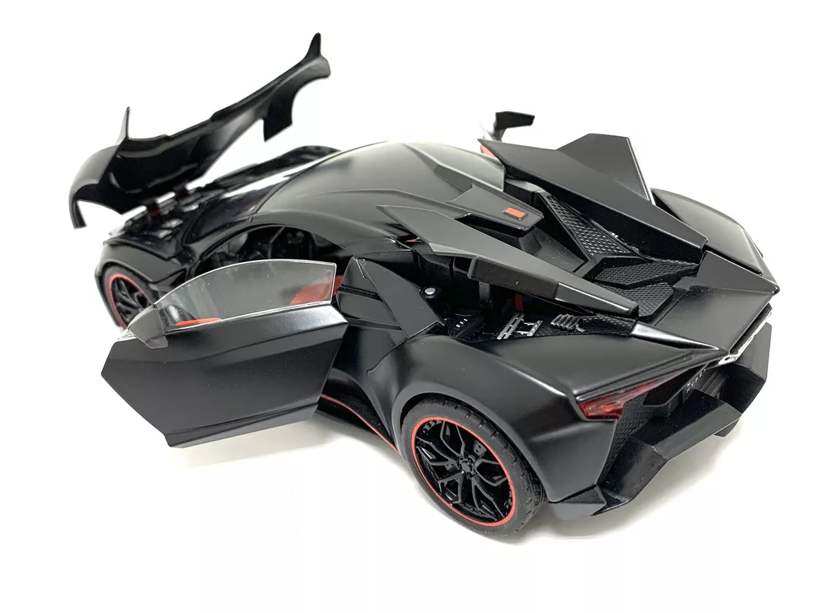 Металлическая машинка 1:24 «Lykan Hypersport» 53522-19, инерционная, свет и звук / Черный