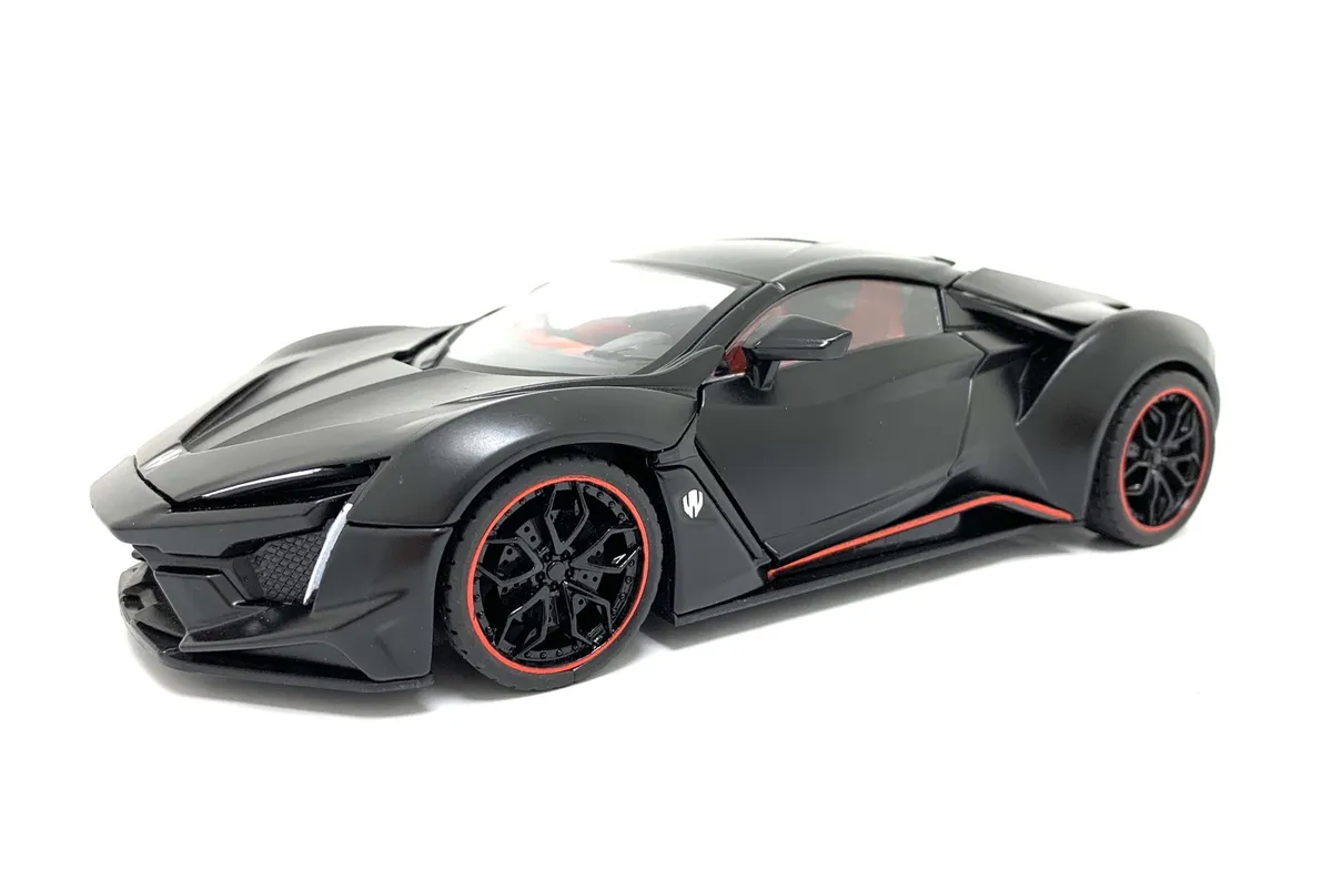 Металлическая машинка 1:24 «Lykan Hypersport» 53522-19, инерционная, свет и звук / Черный