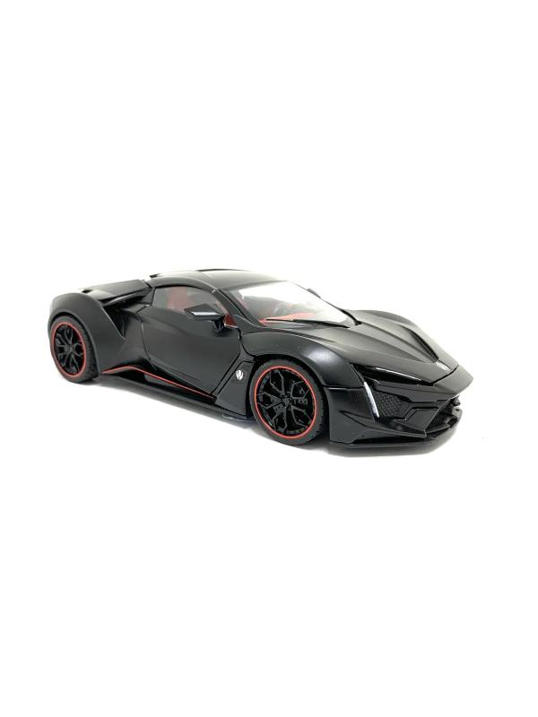 Металлическая машинка 1:24 «Lykan Hypersport» 53522-19, инерционная, свет и звук / Черный