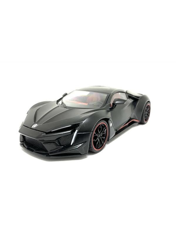 Металлическая машинка 1:24 «Lykan Hypersport» 53522-19, инерционная, свет и звук / Черный