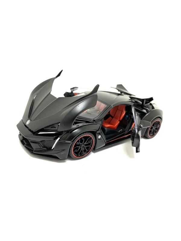 Металлическая машинка 1:24 «Lykan Hypersport» 53522-19, инерционная, свет и звук / Черный