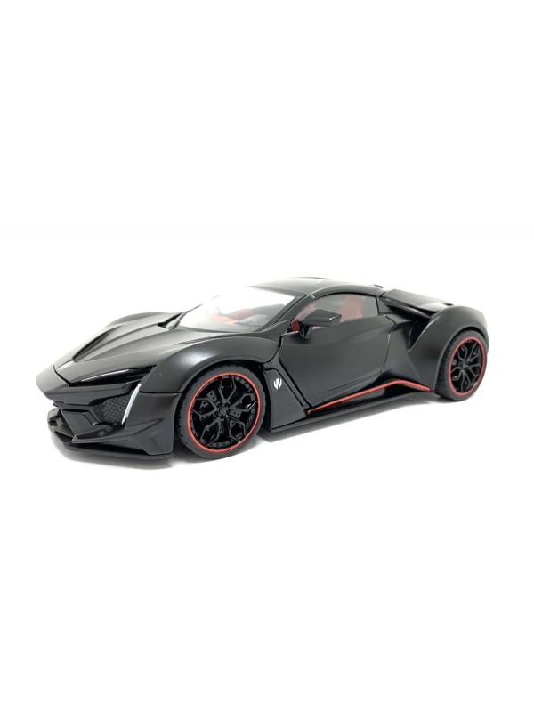 Металлическая машинка 1:24 «Lykan Hypersport» 53522-19, инерционная, свет и звук / Черный