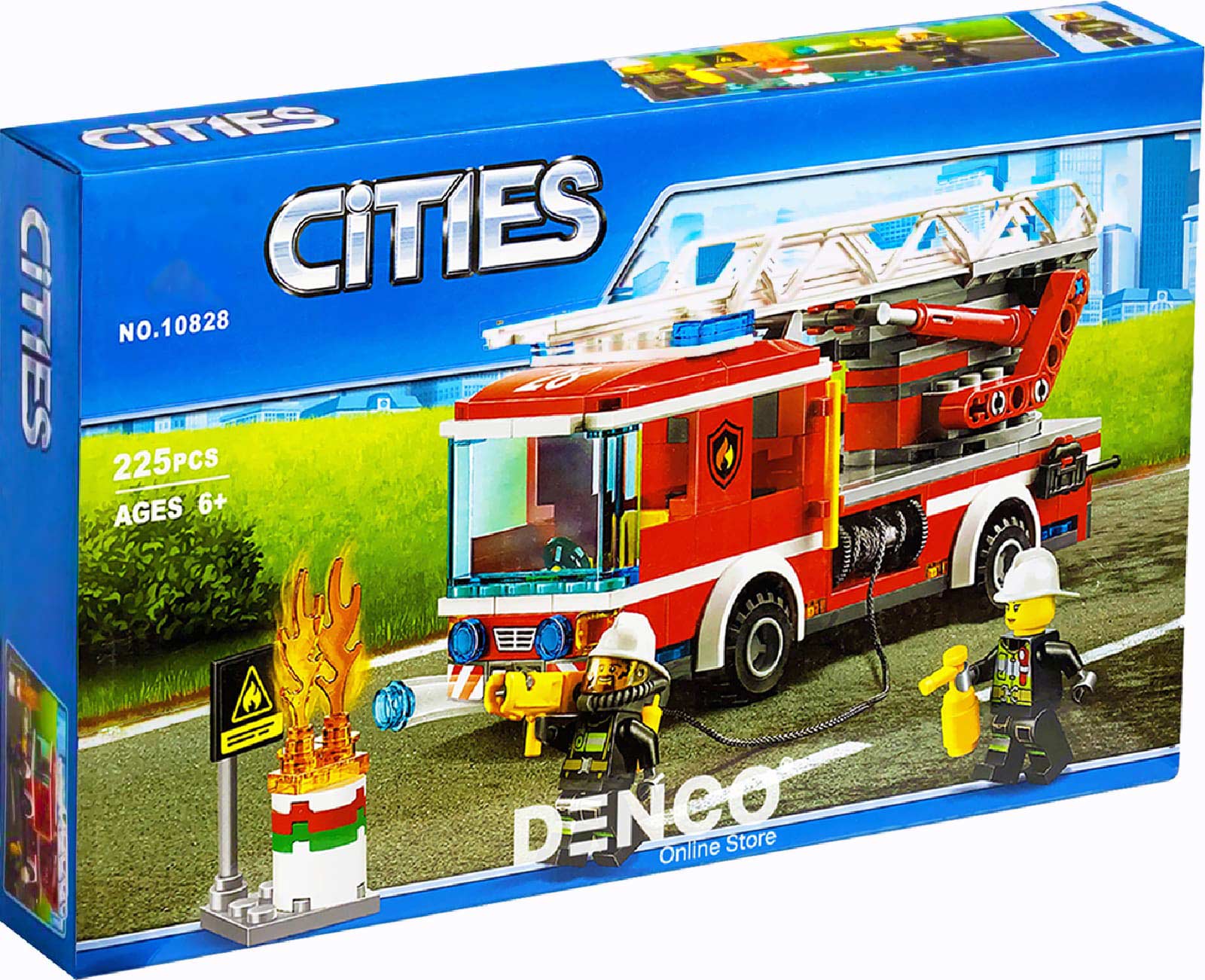 Конструктор Bl «Пожарный автомобиль с лестницей» 10828 (City 60107) / 225 деталей