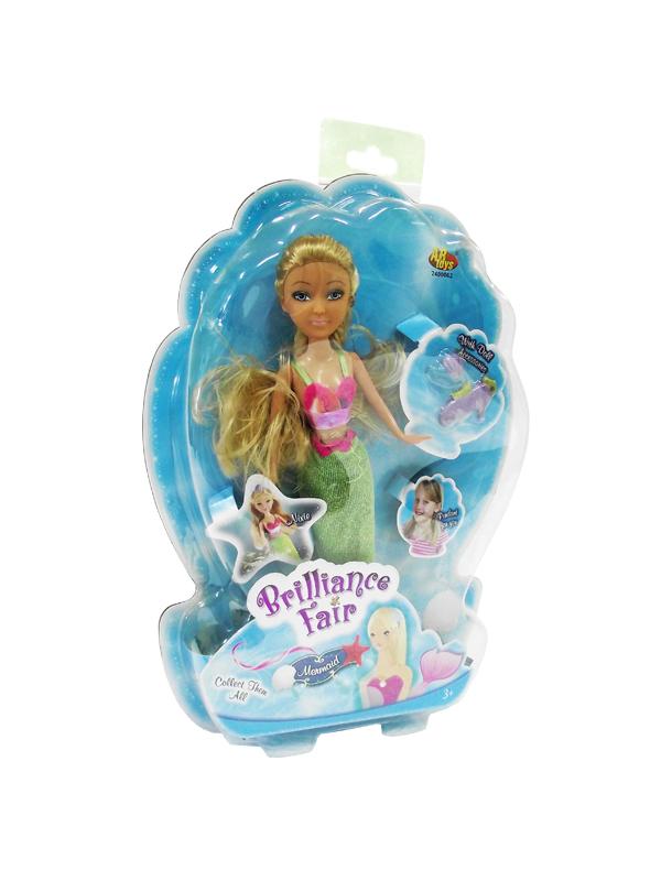 Кукла Brilliance Fair Русалочка с диадемой и подвеской в виде морского конька 26,7 см 2400062 / ABtoys