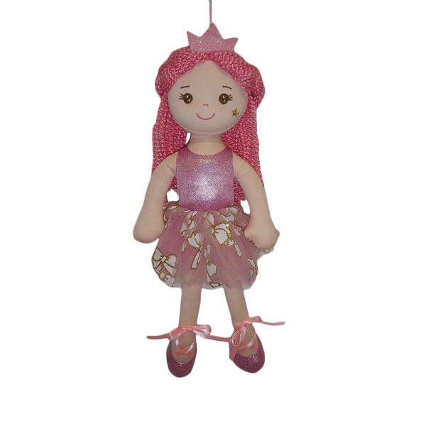 Кукла Мягкое сердце, мягконабивная Принцесса в розовом платье и короной, 38 см M6054 / ABtoys
