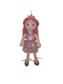 Кукла Мягкое сердце, мягконабивная Принцесса в розовом платье и короной, 38 см M6054 / ABtoys