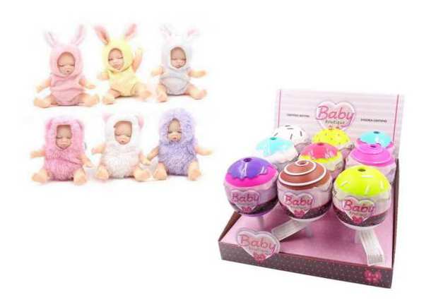 Кукла ABtoys Baby Boutique Пупс-сюрприз в конфетке с аксессуарами 6 видов в коллекции, (2 серия),