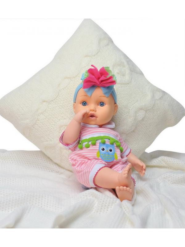 Кукла DIMIAN Bambina Bebe Пупс 42 см, с аксессуарами для кормления, звуковые эффекты