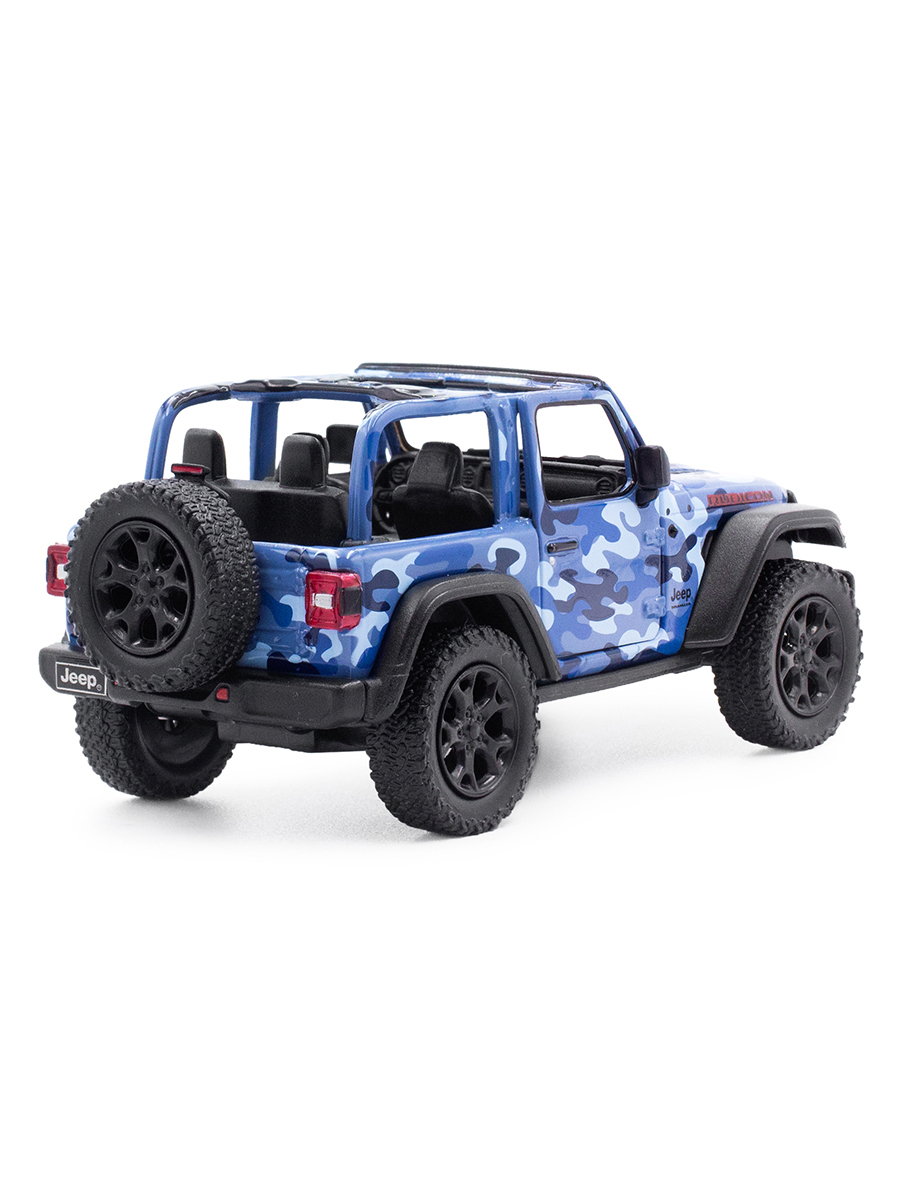 Металлическая машинка Kinsmart 1:34 «2018 Jeep Wrangler Camo Edition (Открытый верх)» KT5420DA, инерционный / Микс