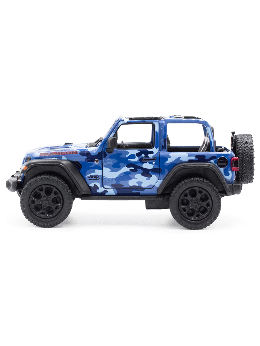 Металлическая машинка Kinsmart 1:34 «2018 Jeep Wrangler Camo Edition (Открытый верх)» KT5420DA, инерционный / Микс