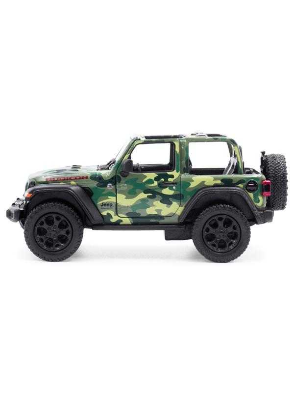 Металлическая машинка Kinsmart 1:34 «2018 Jeep Wrangler Camo Edition (Открытый верх)» KT5420DA, инерционный / Микс