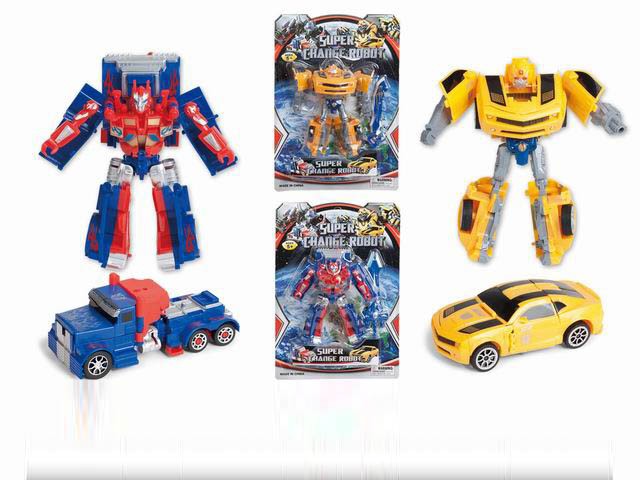 Робот Автобот Оптимус Прайм и Бамблби 2 вида на картоне 30х21х7см