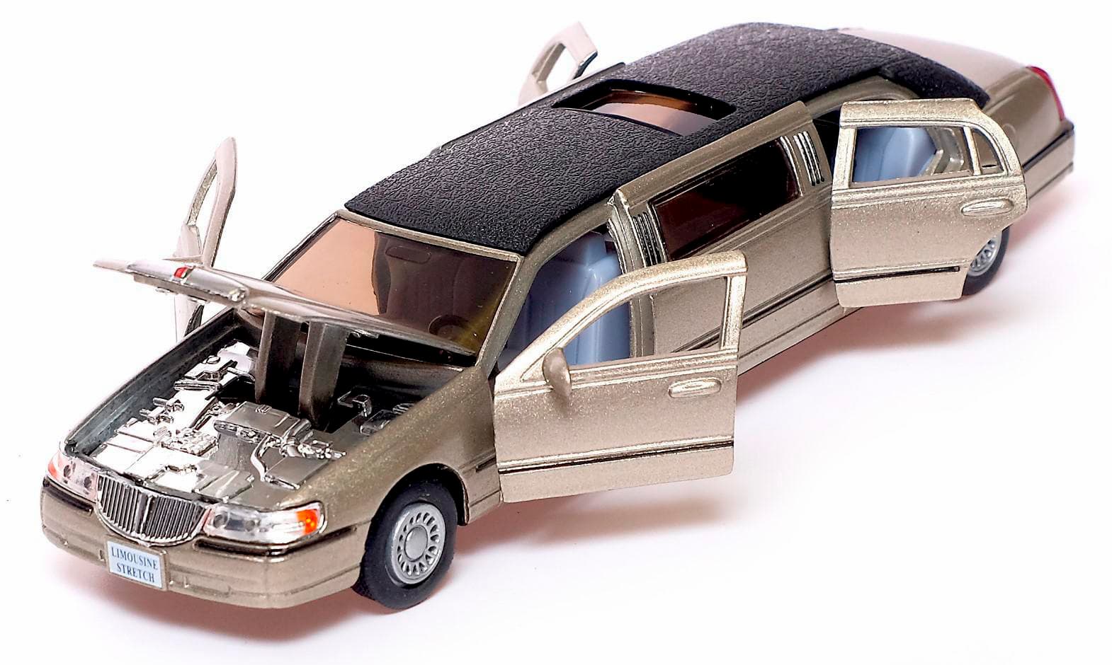 Металлическая машинка Kinsmart 1:38 «1999 Lincoln Town Car Stretch Limousine» KT7001DH / Микс