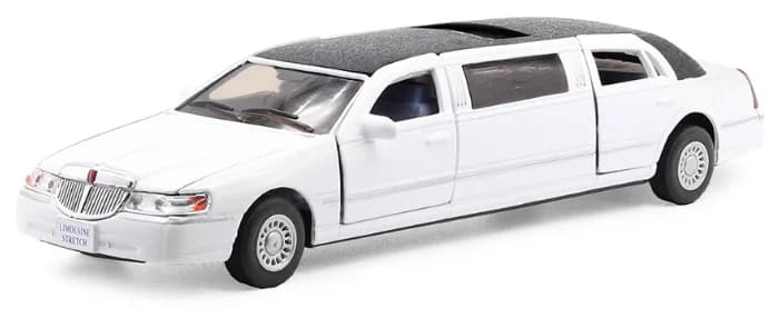Металлическая машинка Kinsmart 1:38 «1999 Lincoln Town Car Stretch Limousine» KT7001DH / Микс