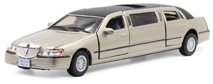 Металлическая машинка Kinsmart 1:38 «1999 Lincoln Town Car Stretch Limousine» KT7001DH / Микс