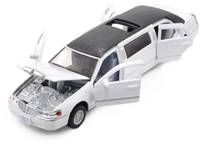 Металлическая машинка Kinsmart 1:38 «1999 Lincoln Town Car Stretch Limousine» KT7001DH / Микс