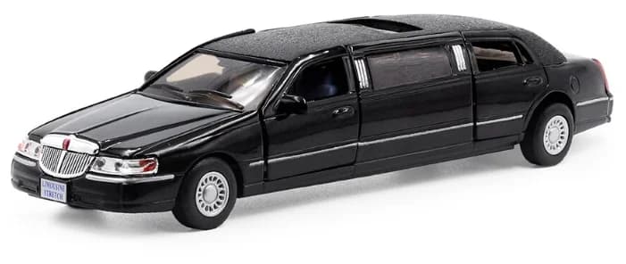 Металлическая машинка Kinsmart 1:38 «1999 Lincoln Town Car Stretch Limousine» KT7001DH / Микс
