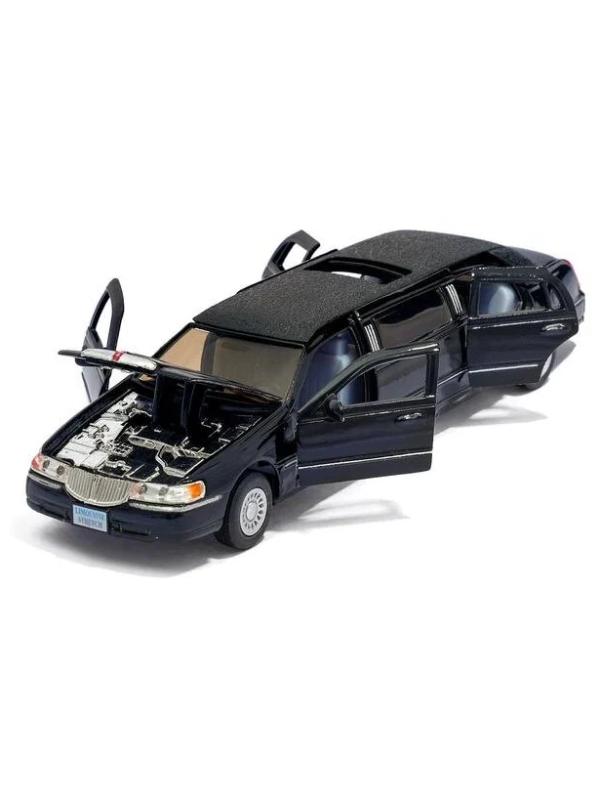 Металлическая машинка Kinsmart 1:38 «1999 Lincoln Town Car Stretch Limousine» KT7001DH / Микс