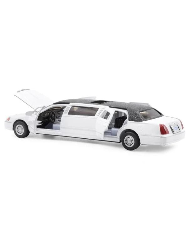 Металлическая машинка Kinsmart 1:38 «1999 Lincoln Town Car Stretch Limousine» KT7001DH / Микс