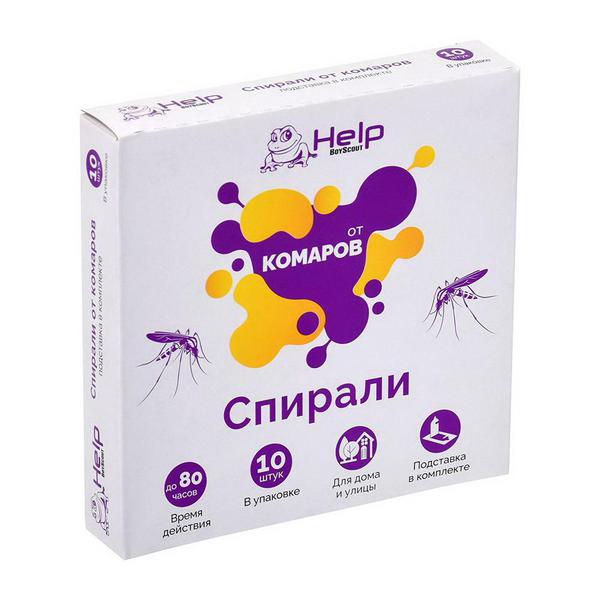 Средство от насекомых HELP Спирали от КОМАРОВ, 10 шт