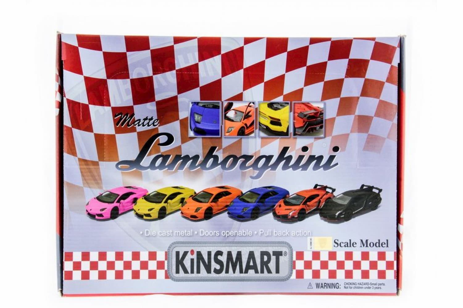 Металлическая машинка Kinsmart 1-32-36 «Matte Lamborghini» KT5370D, инерционная в коробке / Микс
