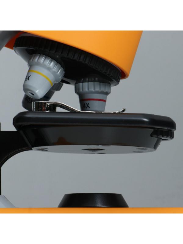 Набор для опытов с микроскопом «Юный биолог» кратность до х1200 / Желтый