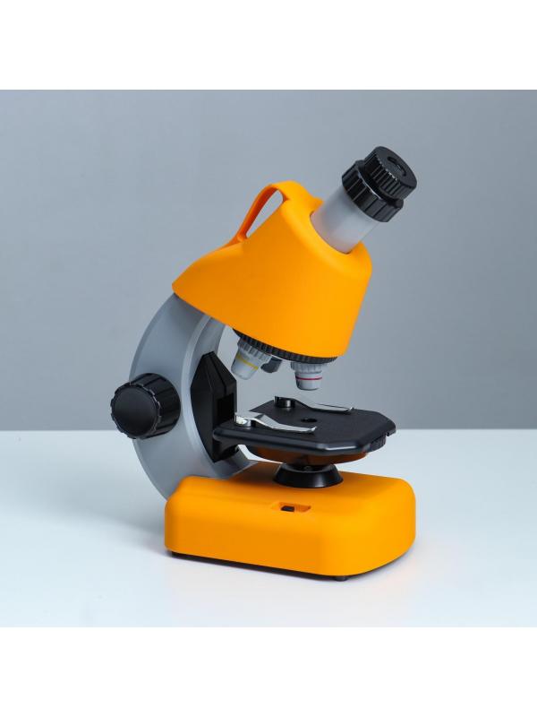 Набор для опытов с микроскопом «Юный биолог» кратность до х1200 / Желтый