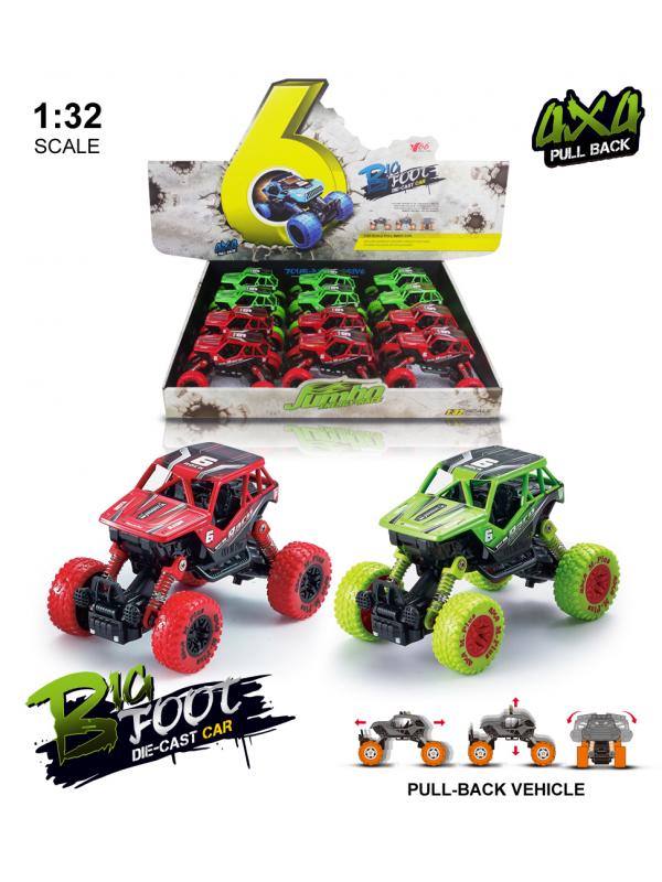 Металлическая машинка 1:32 «Багги Big Foot» 13 см. MY66-Y2202, инерционная, звук / Микс
