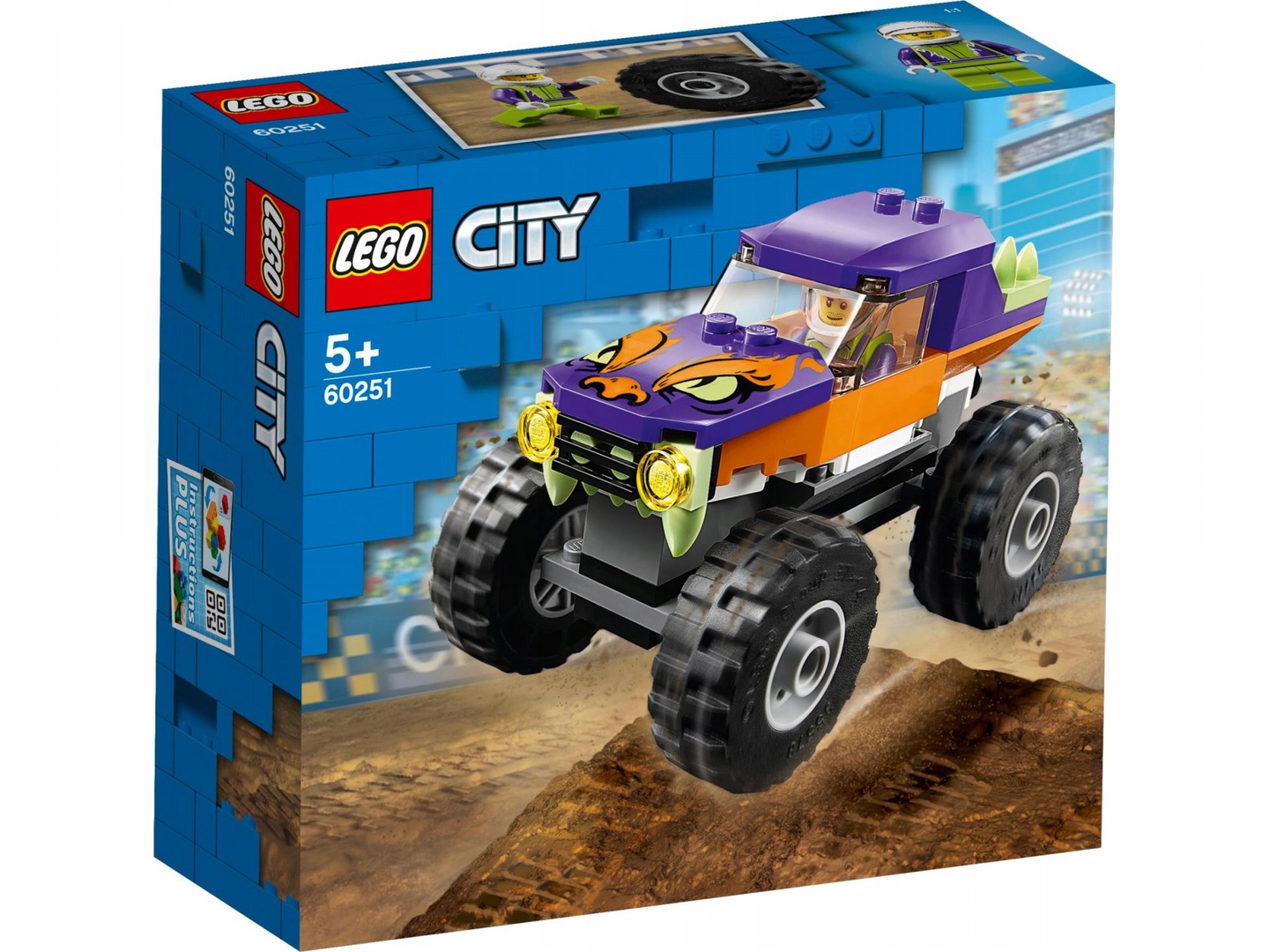 Конструктор LEGO CITY Great Vehicles «Монстр-трак» 60251 / 55 деталей