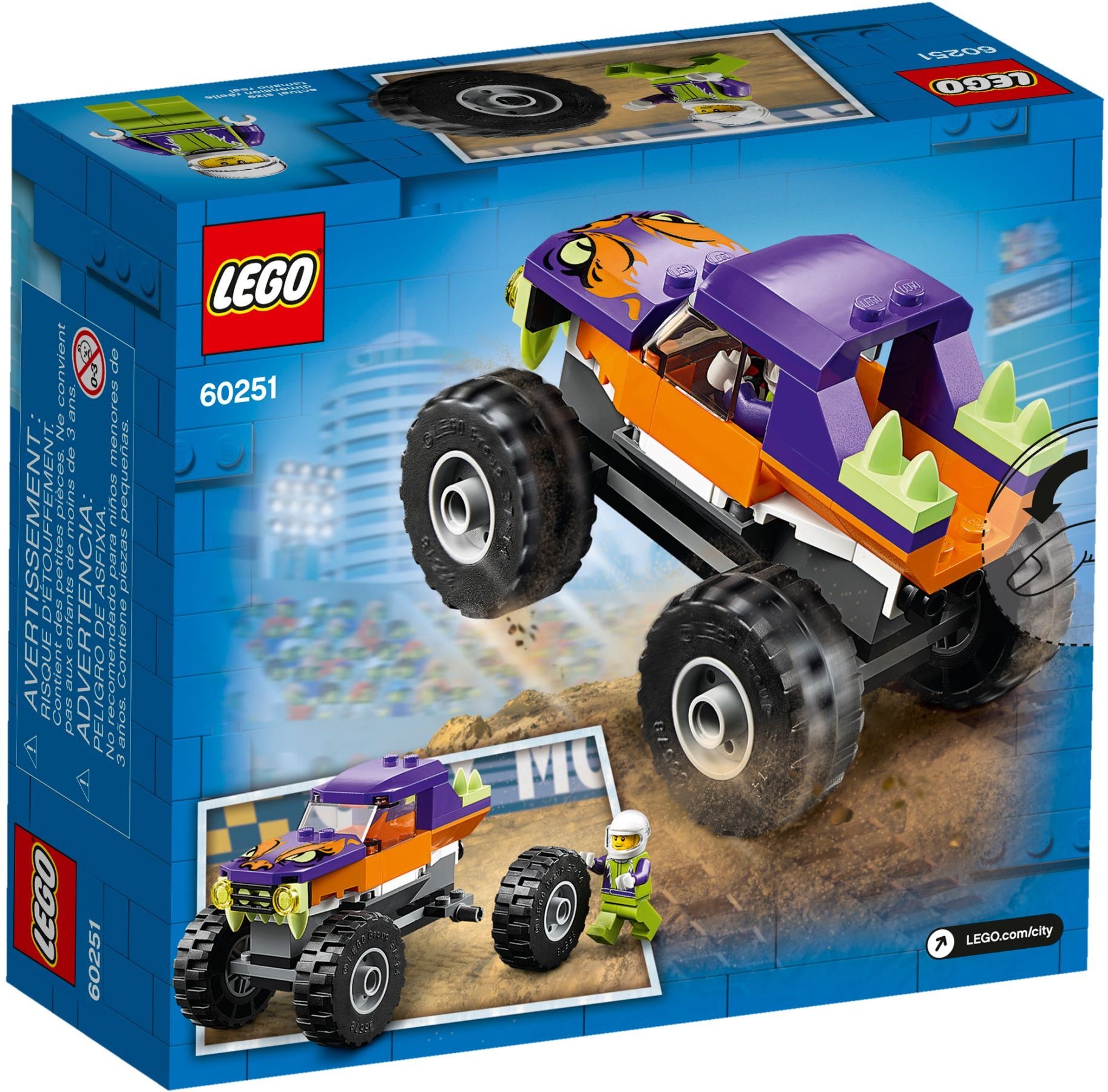 Конструктор LEGO CITY Great Vehicles «Монстр-трак» 60251 / 55 деталей