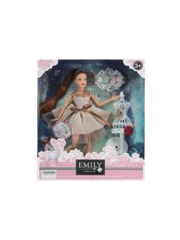 Кукла шарнирная Emily Розовая серия с маникеном и аксессуарами, 28см WJ-12656 / ABtoys