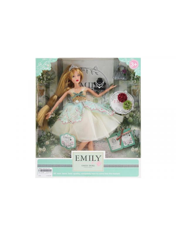 Кукла шарнирная Emily Мятная серия с сумочкой и аксессуарами 28см WJ-12659 / ABtoys