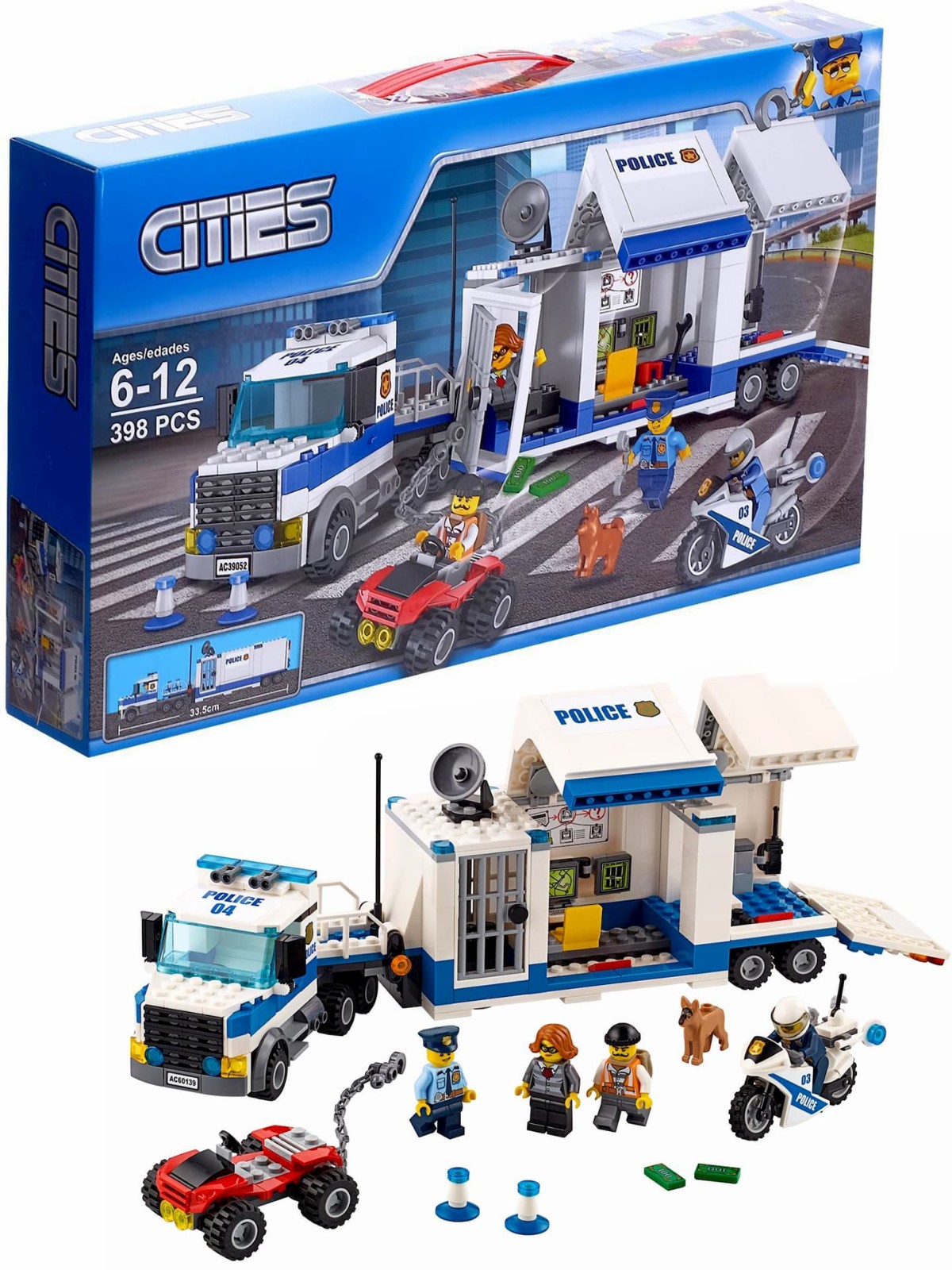 Конструктор Lari «Мобильный командный 10657 (Аналог LEGO City 60139), 398 деталей