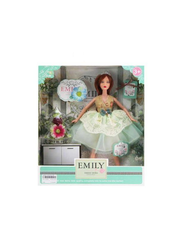 Кукла шарнирная Emily мятная серия с аксессуарами, высота 30 см WJ-12660 / ABtoys