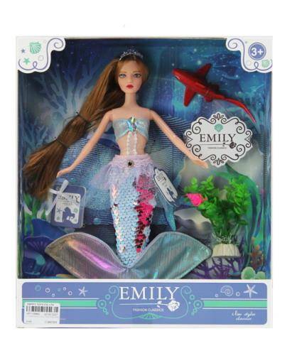 Кукла шарнирная Emily Русалочка с аксессуарами, высота 28 см WJ-12681 / ABtoys