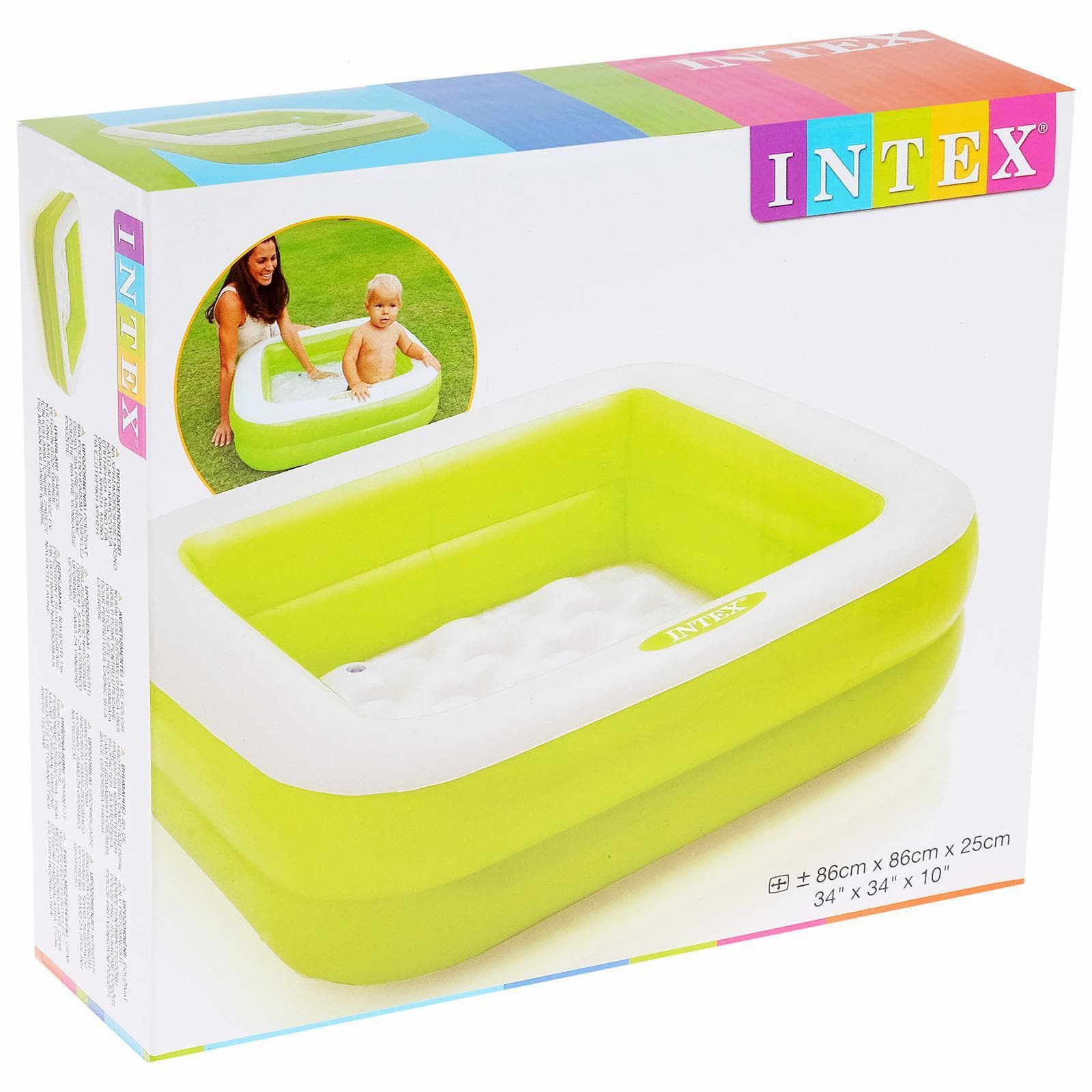 Детский бассейн надувной «Малыш» 57100NP INTEX, 86 х 86 х 25 см, 1-3 года / Микс